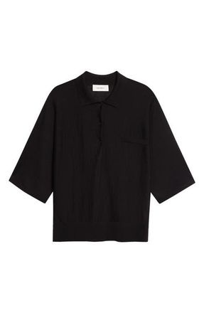 Lisa Yang Norie Cashmere Polo Sweater in Black at Nordstrom, Size 1