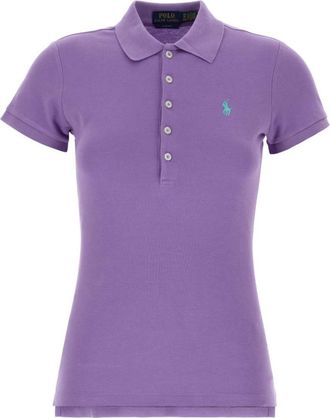 Polo Ralph Lauren Purple Solid Shirt Collar Polo