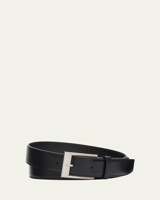 Saint Laurent Mens Adjustable Leather Belt