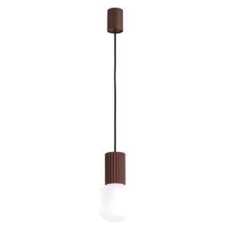 Sollux Lighting L&aacute;mpara colgantes marr&oacute;n aluminio/vidrio alt. 120 cm