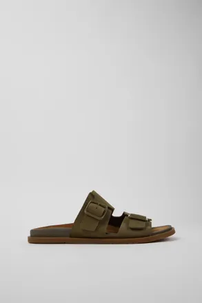 Camper Mens Lluc Suede Sandals In Green