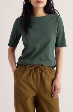 Seasalt Cornwall Poisson Organic Cotton T-Shirt in Light Coppice at Nordstrom, Size 10