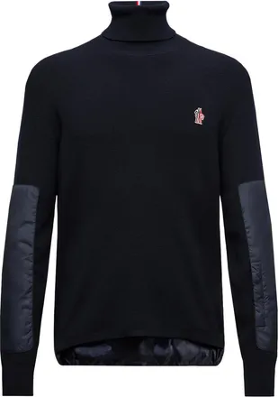 Moncler Wool Turtleneck Sweater Blue Size XXL