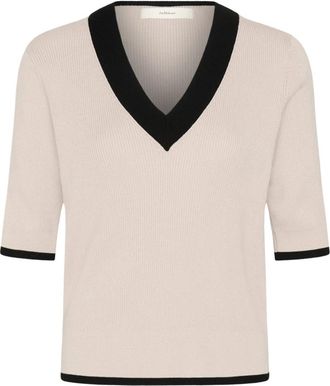 Inwear Leenah V-hals Blouse - Dames - V-hals truien - Beige - L - Truien & Vesten
