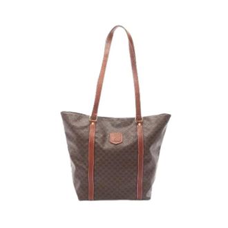Celine Pre-owned Tote Bags, female, Brown, Size: ONE SIZE Pre-owned Macadam Coated Canvas Tote Bag