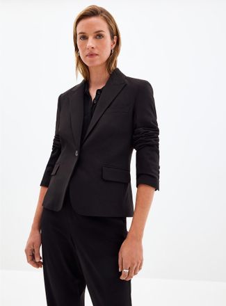 Contemporaine Womens Cinched single-button Blazer Jacket