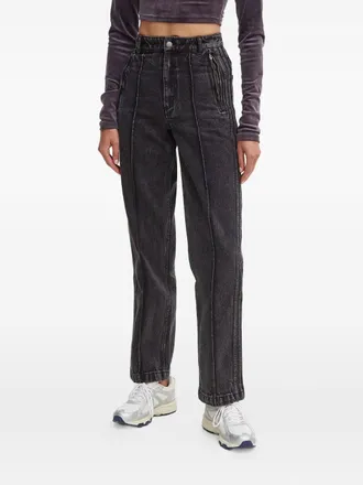 adidas zip-pocket jeans - women - Cotton - 27 - Grey