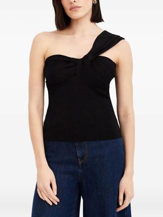 P.A.R.O.S.H. one-shoulder top - women - Viscose/Polyamide - M - Black