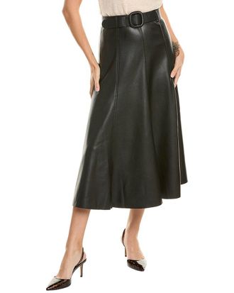 Stella + Lorenzo Belted A-Line Skirt