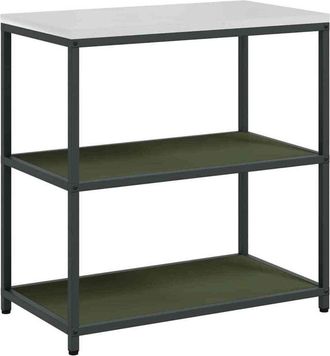 vidaXL Estante De Almacenamiento De Cocina Verde Oliva Acero Vidaxl