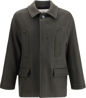 Ami Fleece Wool Mens Coat