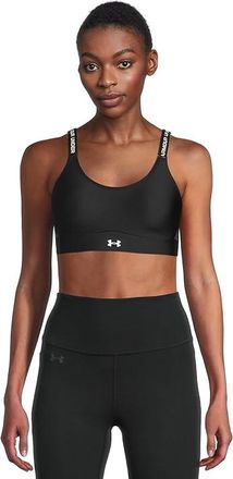 Under Armour Infinity Mid Impact Sports Bra Womens Bra Black/White : LG D-DD, Mesh/Polyester