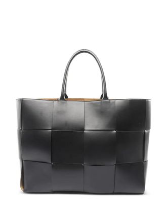 Bottega Veneta 2010s The Arco Large intrecciato leather tote bag - men - Calf Leather - One Size - Black
