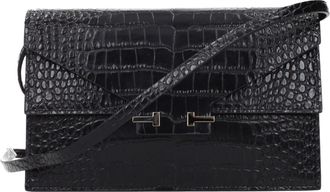 Tom Ford Black Leather Clutch Womens Bag