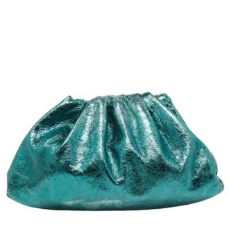 Bottega Veneta Pre-owned Teen Pouch - Dames - Pre-owned - Groen - Maat: ONE Size Leer