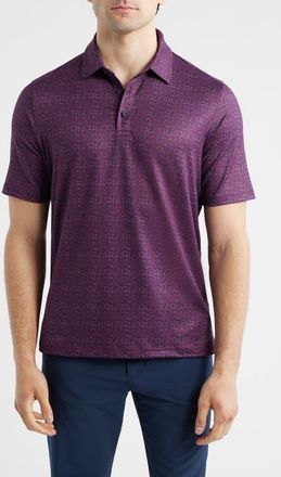 Johnston & Murphy XC Apex Performance Polo in Burgundy Vino at Nordstrom, Size Xxx-Large