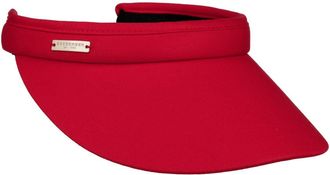 Seeberger Azalee Womens Visor, Cotton Sun Visor, Sun Protection, beach visor - Red - One size