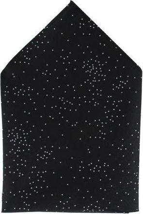 Trafalgar Store Mystere Metallic Star Light 12 x 12 Silk Pocket Square in Black at Nordstrom