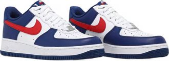 Nike Mens Air Force 1 Low 07 Shoes In White/red/blue