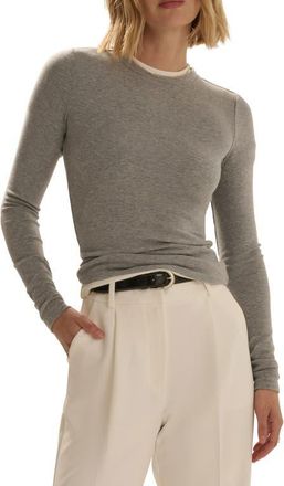 Favorite Daughter The Heritage Long Sleeve Tee in Heather Grey at Nordstrom, Size X-Large