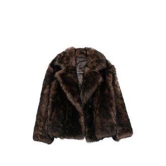 Santoro London Leather Wide-lapel Jacket