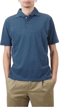 Barba Blauw Heren Polo Shirt Korte Mouw - Heren - Polos - Blauw - XL - Tops