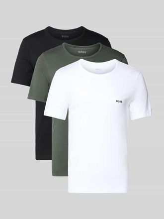 HUGO BOSS Regular Fit T-Shirt Set aus reiner Baumwolle im 3er-Pack in Mittelgrau, Gr&ouml;&szlig;e XL