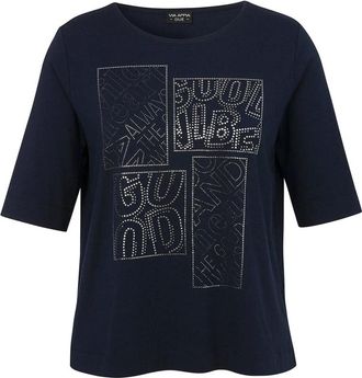 Via Appia Due Dames, Tops, Zwart, Maat: 2XL Katoen