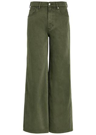 Veronica Beard Kasey Wide-leg Jeans - Green - 27 (W27 / UK8-10 / S)
