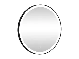 Vente-Unique Vente-unique - Specchio Per Bagno Luminoso Tondo Con Led D. 80 Cm Nero - Numea
