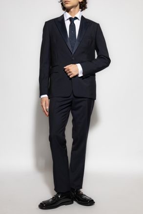 Paul Smith Suit With Satin Inserts, Mens, Navy Blue