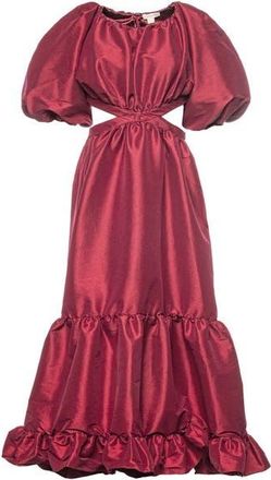 VASILIKI Laila Maxi Taffeta Dress Carmine at Nordstrom, Size Medium