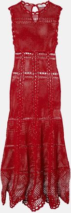 Erdem Cotton crochet midi dress