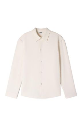 Sandro Long-sleeved jersey shirt in Ecru at Nordstrom, Size Xx-Large