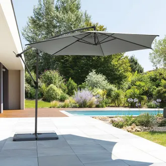 Hesperide Ombrellone palo decentrato ardesia diametro 3 m Manoa