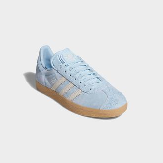 adidas Sneaker ADIDAS ORIGINALS GAZELLE, Damen, Gr. 38,5, clear sky, cream wei&szlig;, gum 3, Leder, Schuhe Sneaker