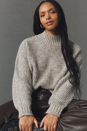 Pilcro The Dawn Mock-Neck Chunky Sweater by Pilcro
