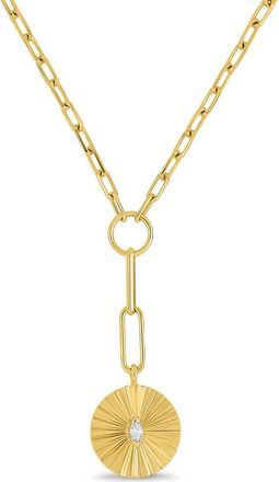 Bony Levy 18K Gold Cleo Diamond Drop Medallion Pendant Necklace in 18K Yellow Gold at Nordstrom, Size 18