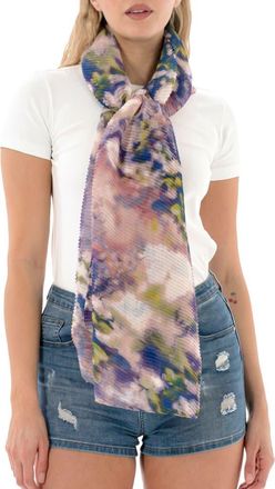 Nicole Miller Pleated Oblong Scarf in Blush at Nordstrom Rack