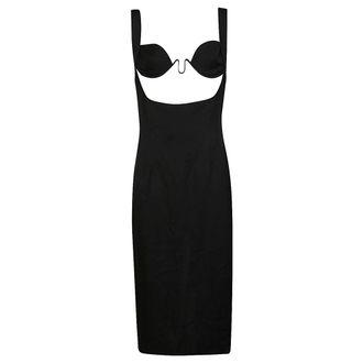 Ziah Zwart Logo Jurk - Dames - Casual kleedjes - Zwart - M - Kleedjes