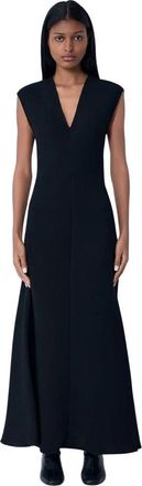 Sportmax Pecora Dress - Dames - Maxi kleedjes - Zwart - 2XS - Kleedjes