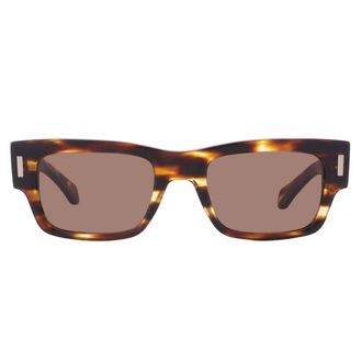 Ferragamo Brown Rectangular Mens Sunglasses SF2011S 216 53