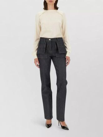 Helmut Lang wool silk jersey top long sleeves