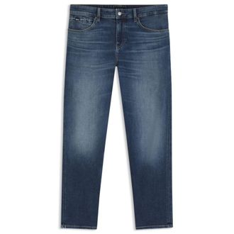 BOSS Maine regular-fit jeans in blue soft-touch denim