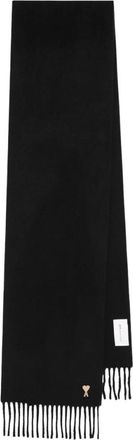Ami Wollen sjaal met kasjmier-effect - Heren - Accessoires - Zwart - Maat: ONE Size Wol