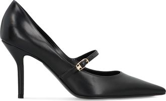 Celine Womens Judy Strappy D&eacute;collet&eacute; Leather Black Calf Pumps High Heel Shoes