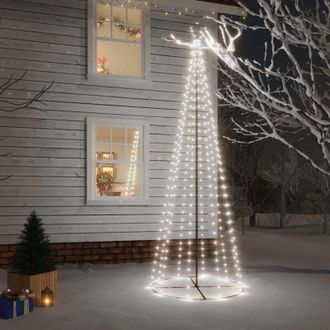 vidaXL &Aacute;rbol De Navidad C&oacute;nico 310 Led Blanco Fr&iacute;o 100x300 Cm Vidaxl