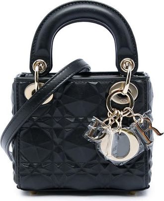 Dior Pre-owned Dior Micro Calfskin Cannage Diamond Lady Satchel Ladies N7JFHWYVWZ4ECCTQ