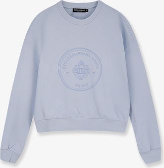 Dolce & Gabbana Felpa in cotone con ricamo iconico - DOLCE & GABBANA - gender_Woman