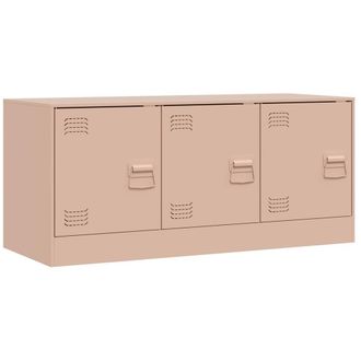 Berkfield Home TV Cabinet Pink 99x39x44 cm Steel | Size: 99 x 39 x 44 cm